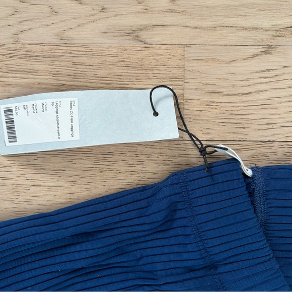 KOTN Navy Blue Ribbed Leggings - Picture 2 of 4